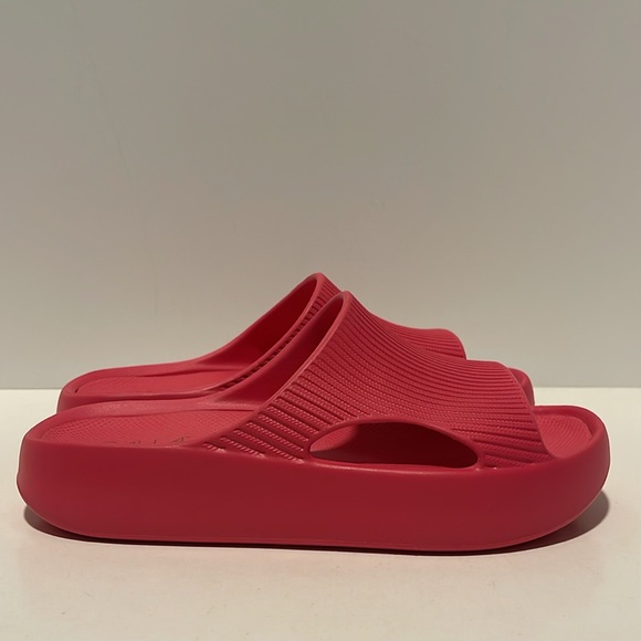 CALIA Molded Rubber Platform Sandals Women’s Size 8 Pink Comfort Slip On Slides - Picture 6 of 8